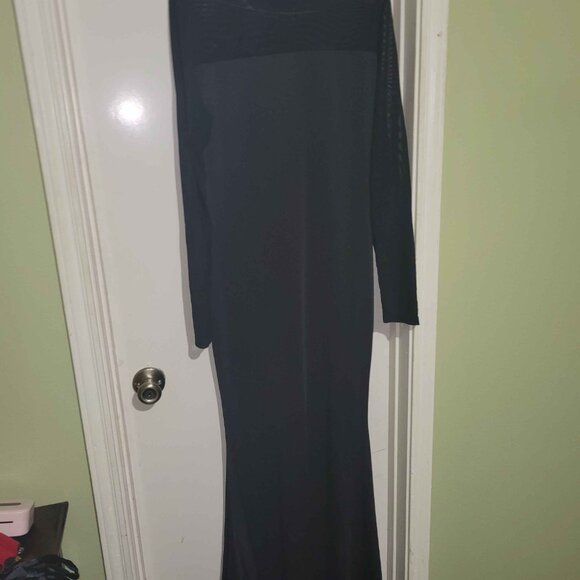 SHEIN Floor Length Black Sheer Maxi Dress in L - Picture 3 of 3